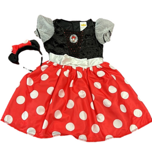 Minnie Mouse Child Red, Black & White Disney Dress Costume - Size Small (4/6X)